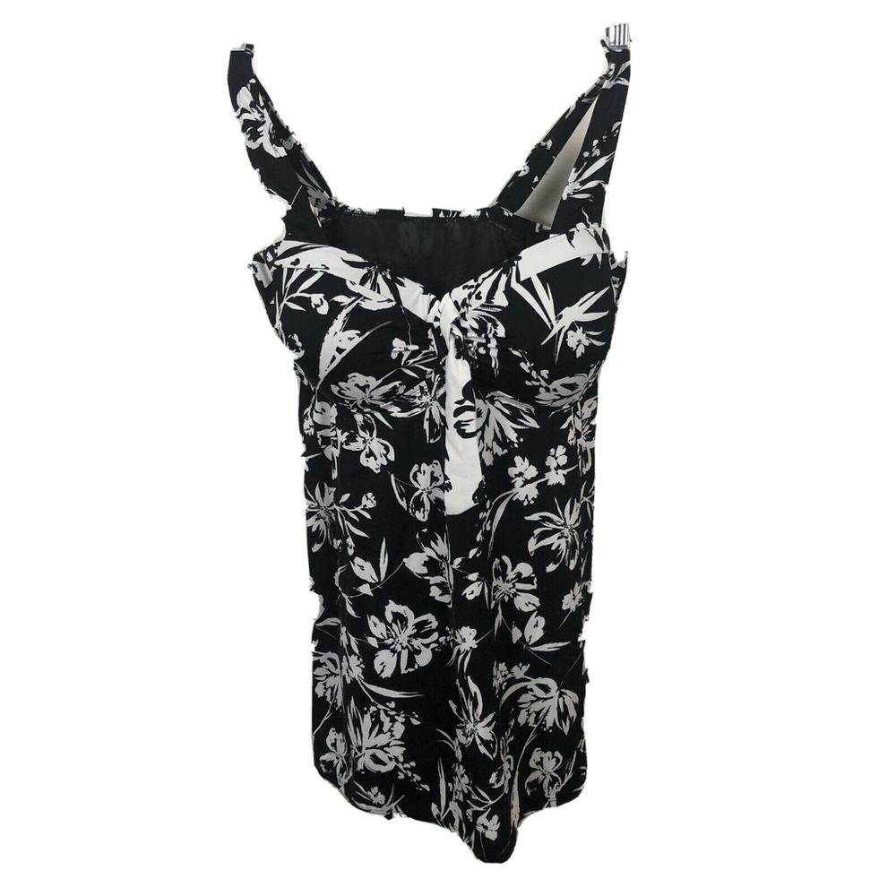 Swimsuits for All Size 20 Tankini Floral Black